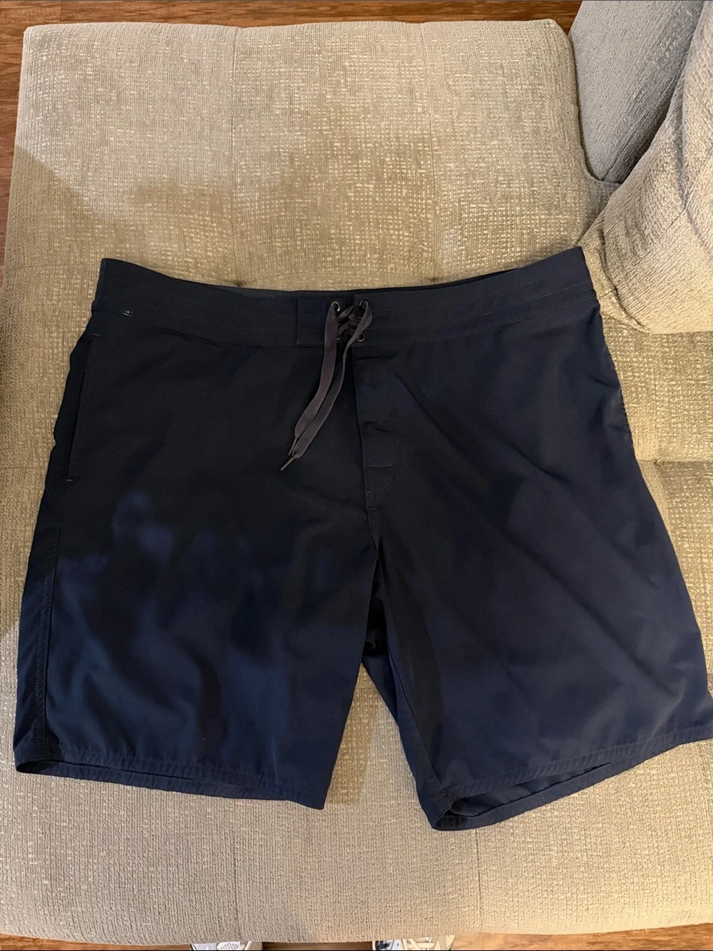 Birdwell Navy Blue Swim Board Shorts with Drawstring